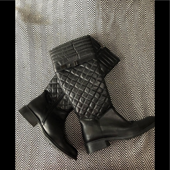 Black Italian Leather, size 7.5 with room! - Picture 1 of 6